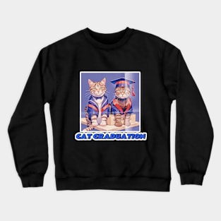 Cat Graduation Crewneck Sweatshirt